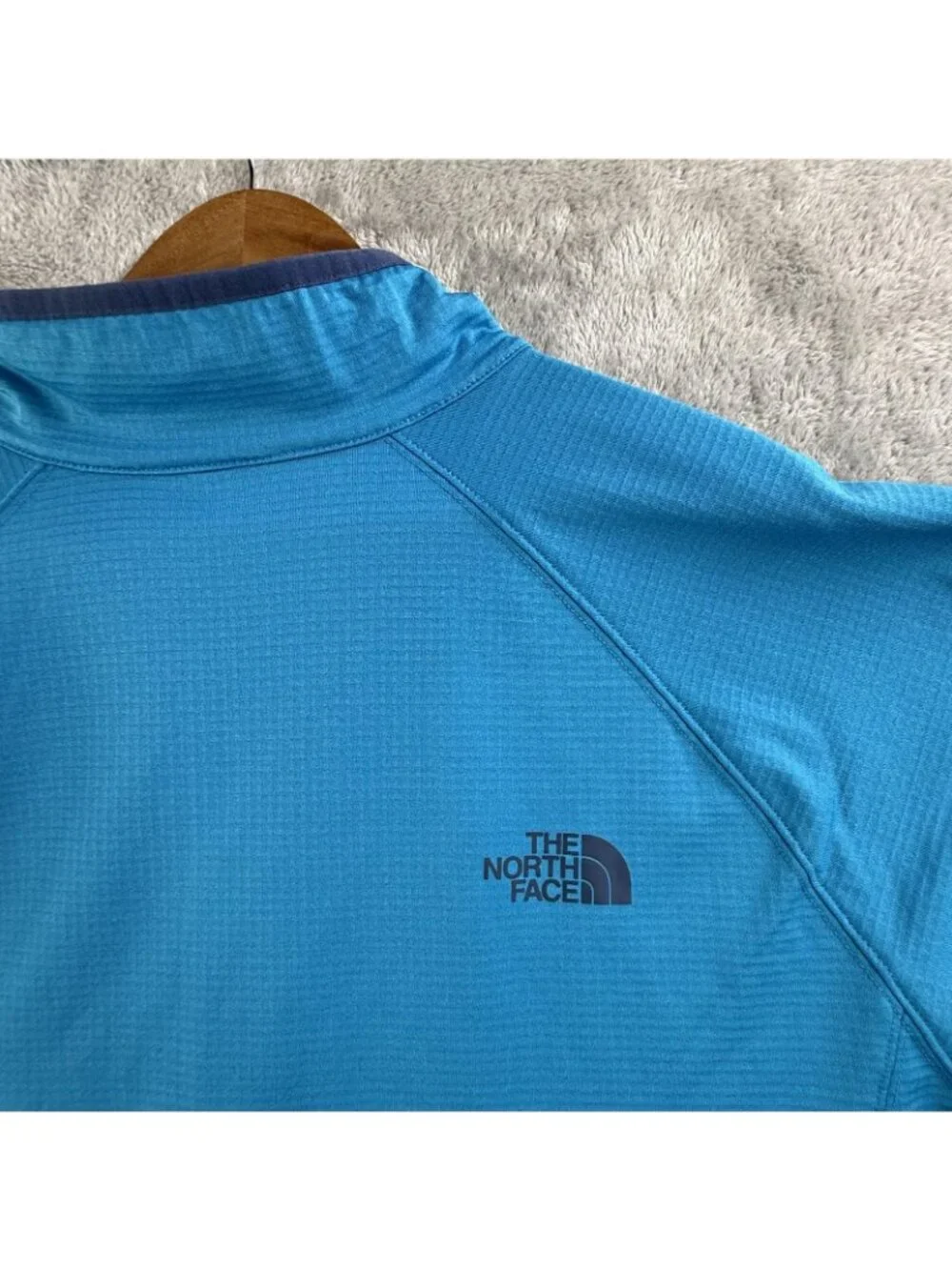 The North Face Pullover Mens XL Blue 1/4 Zip Fleece Thermal Hiking Top NF0A2VE2